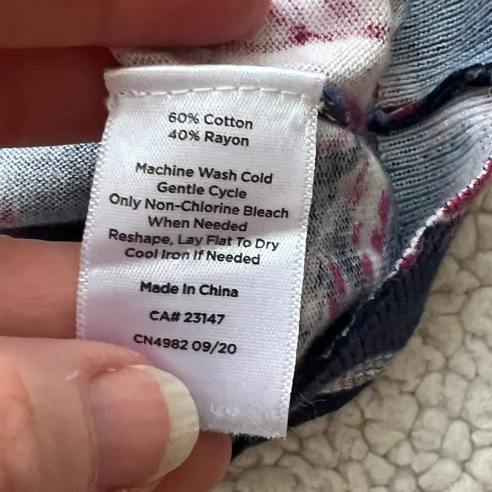 Talbots Navy Purple Paisley Button Up Cardigan Size Small - Picture 6 of 8